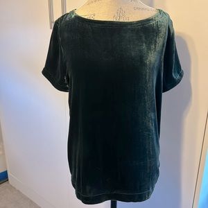 Dark Green Velvet top